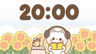 20 Minute Timer 🐱 Study Timer for Classroom Focus