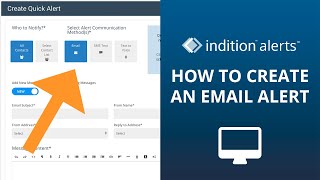 How to create an Email Alert in Indition Alerts