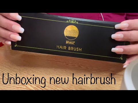 Asmr | unboxing my new hairbrush & trying out my new fluffy mic 🎙cover