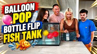 This Balloon Pop Bottle Flip Challenge Gets WILD!🤯🎈 #shorts #viralgames