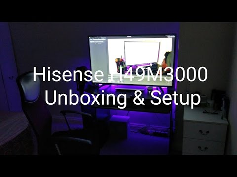 Hisense H49M3000 49" 4K HDR smart TV (UK version) Unboxing and Setup