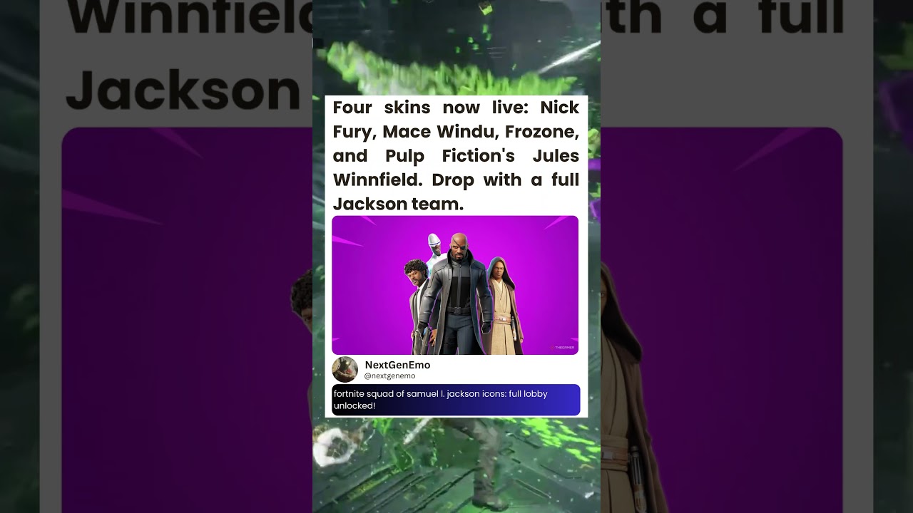 fortnite squad of samuel l. jackson icons: full lobby unlocked! 