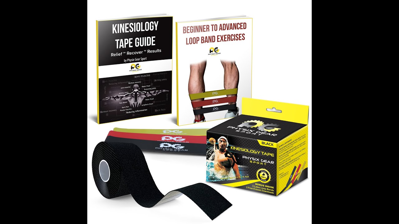 1 KINESIOLOGY TAPE by Physix Gear Sport YouTube