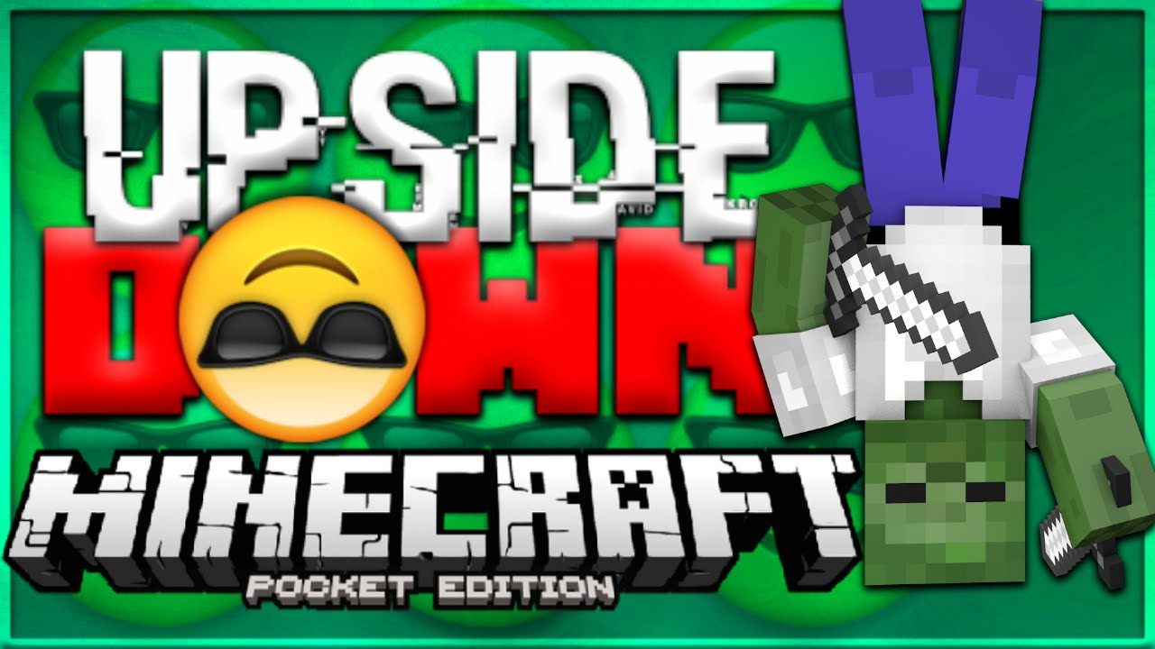 UPSIDE DOWN MINECRAFT PE - YouTube