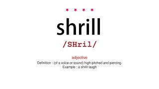 How to pronounce shrill - Vocab Today