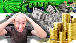 How much is Fernanfloo channel's income from YouTube | youtube income