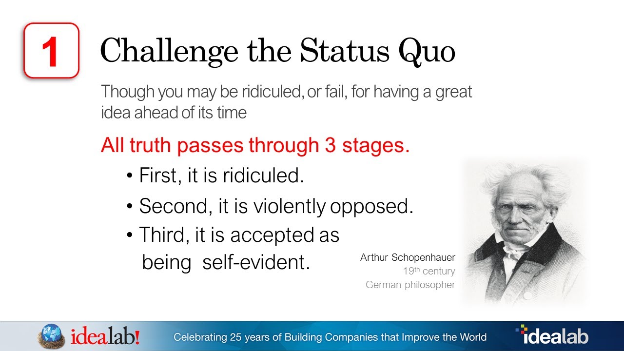 challenge the status quo essay