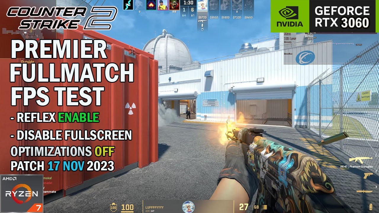 CS2 Ranked FPS TEST REFLEX ON + DFO Off : RTX 3060 Ryzen 5700X : Patch ...
