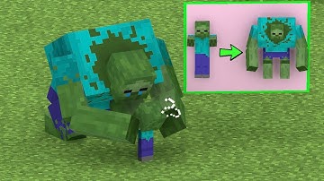 Mutant Zombie and Villager combine to beat Pillager - Minecraft Animation