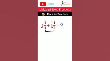 😎 Hack for Adding Mixed Fractions #shorts #fractions