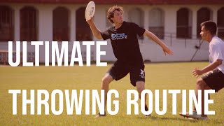 Professional Ultimate Frisbee Throwing Routine