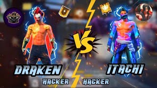 Draken vs Itachi / 1 vs 1 with my grandmaster friend 😆 / Hacker level gameplay 😱🤯 / Garena free fire