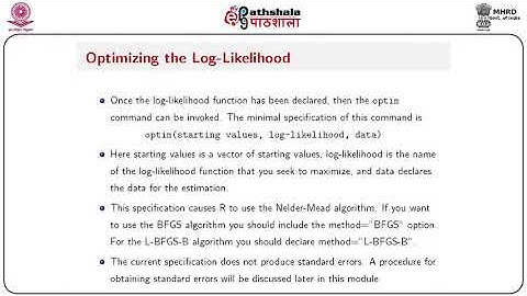 M-31. Maximum Likelihood Estimation in R-I