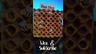 bee hive with egg carton #animalhomewithwastematerial #schoolproject #diybeehive #honeycomb #ytshort How To Build A Printable Beehive Model For Kids At Home