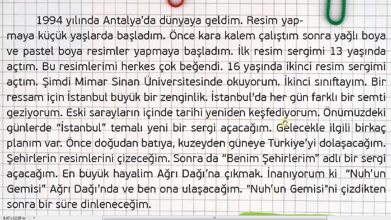 دروس | A2-6| حكاية رسام Bir Ressam Hikâyasi