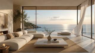 Dream Coastal Home 🌊 | Luxury Minimalist Interior with Ocean Waves & Sea View screenshot 1