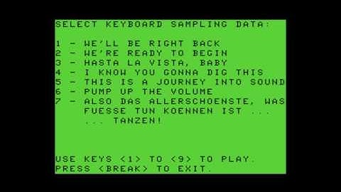 Digital Speech Demo for the TRS-80 CoCo