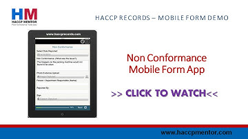 HACCP Records - Non Conformance App Demo