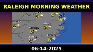 Raleigh Morning Weather 06-14-2025 (8AM - 12PM) #raleighnc