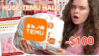 I SPENT $100 ON TEMU HAUL *first time buyer*