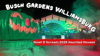 Busch Gardens Howl-O-Scream 2025 • All House Walk Throughs