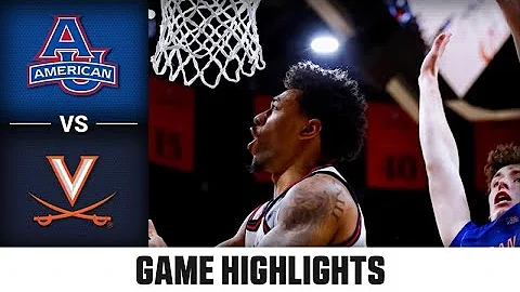 American vs. Virginia Game Highlights | 2025-26 ACC Men's Basketball