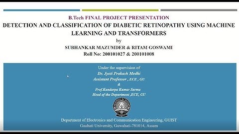 Detection and Classification of Diabetic Retinopathy Using Machine Learning and Transformers