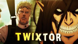 Eren vs. Reiner & Porco 60fps Twixtor with RSMB   sharpen (HD) AOT s4 part 2 ep1