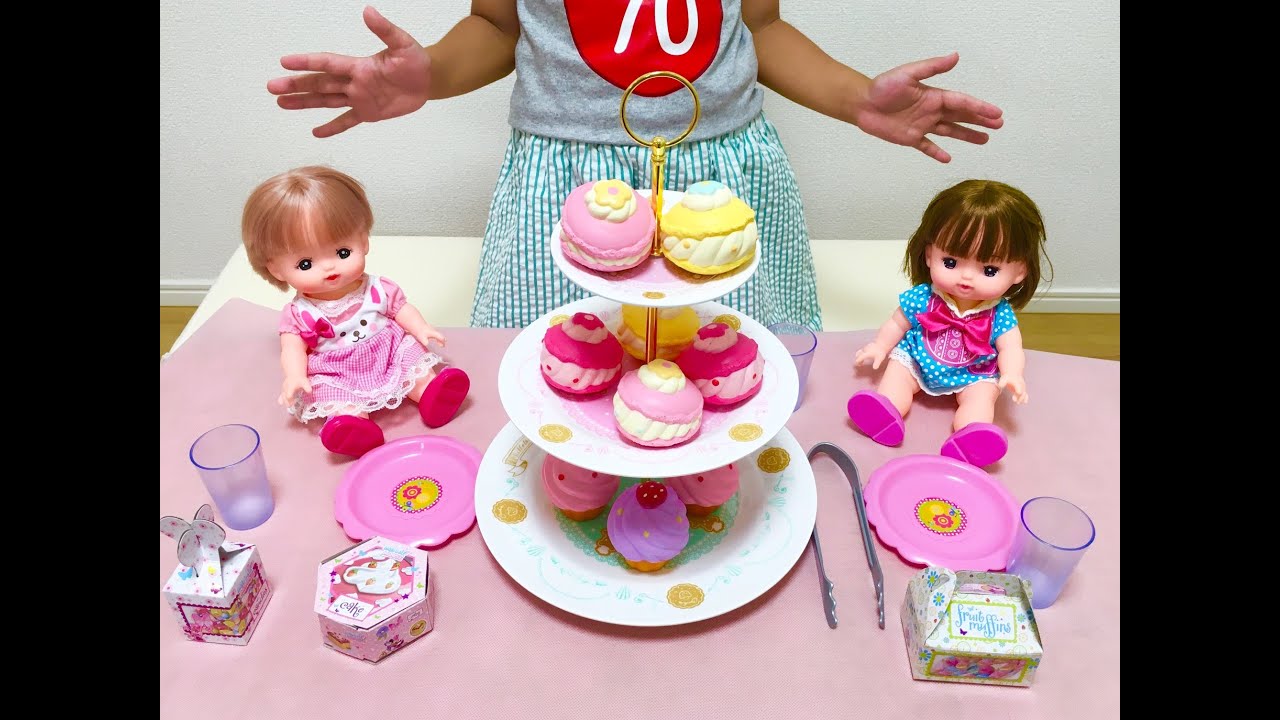 メルちゃん カップケーキ マカロン パーティー Dessert Squeeze Toy Cupcakes And Macarons Youtube