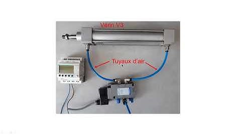 Vidéo câblage API ZELIO sortie distributeur pneumatique