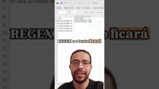 REGEX.SUBSTITUIR tira a pontuação do CNPJ no Excel em uma fórmula só, no lugar dos cinco SUBSTITUIR.