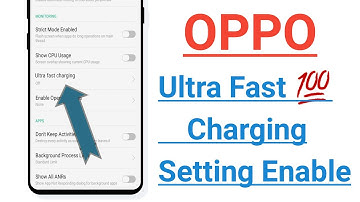 OPPO Ultra Fast Charging Setting Enable ! how to enable ultra fast charging in OPPO