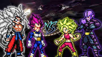 Xeno Goku V2 OP & Vegeta DBS OP VS Hit TP Full Power OP & Kefla OP in Jump Force Mugen