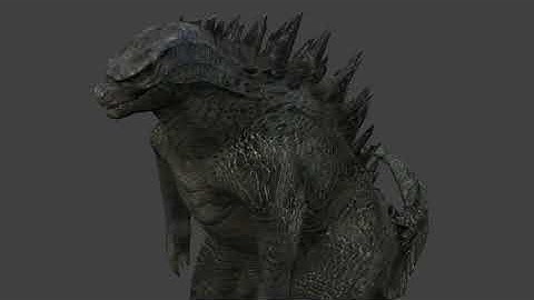 Godzilla 2014 3d animation test