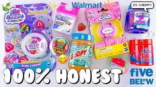 Store Bought Slimes Review Under $6   Walmart vs Five Below! $2 slime?