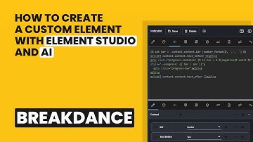 Create a custom element with Element Studio and AI in Breakdance