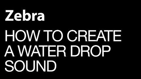 Zebra 2 - How to Create A Water Drop With A Difference