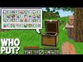 Who PUT THESE RAINBOW ITEMS IN CHEST INVENTORY in Minecraft Challenge 100% Trolling