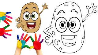 رسم بطاطس / كيفية رسم بطاطس / طريقة رسم بطاطس / رسم بطاطس كيوت  | potato drawing step by step