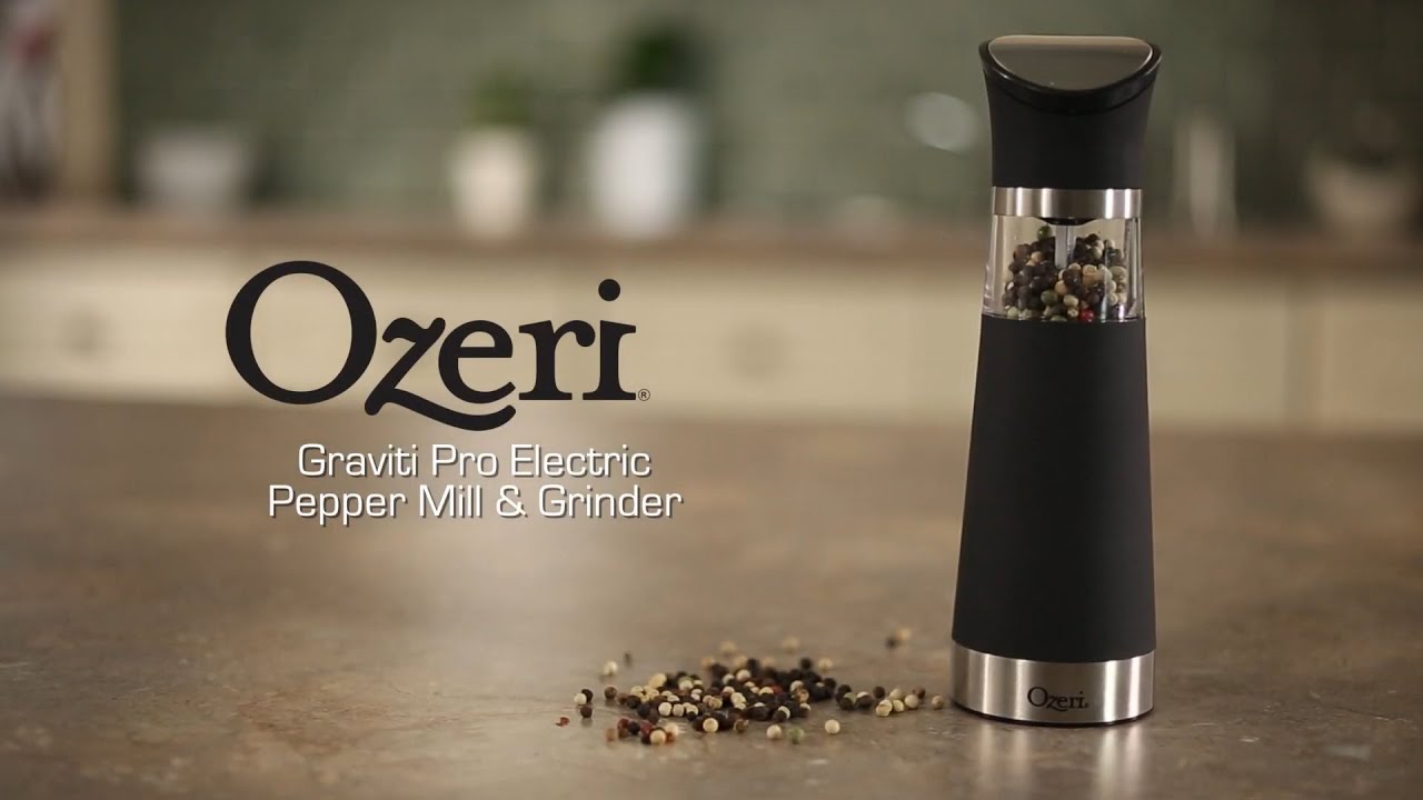 Ozeri Graviti Pro Electric Salt and Pepper Grinder Set, BPA-Free