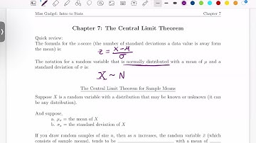 Intro to Stats Chapter 7 Video 1