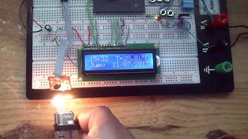 Reloj-Termómetro con PIC 16F877a y LCD 16x2