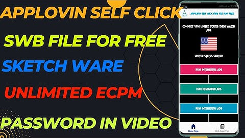 FREE APPLOVIN SELF CLICK SWB FILE FOR FREE UNLIMITED ECPM😱