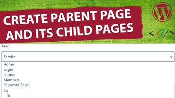 How to Create Parent Page and Its Child Pages in WordPress | Tutorial
