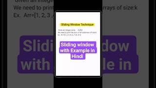 SLIDING WINDOW WITH EXAMPLE #dsa #leetcode