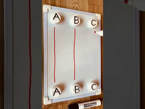 【高齢者脳トレ】ホワイトボードとペットボトルキャップを使って『alphabet』と『線』あわせ♪同じアルファベットを線でつなぐゲーム⭐️