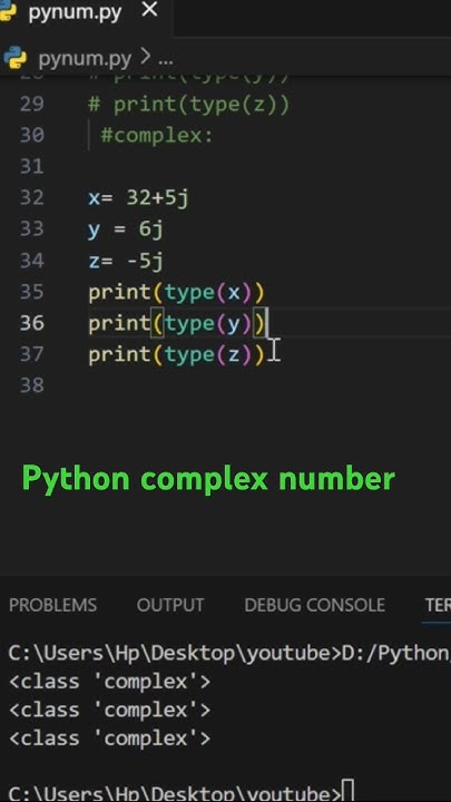 Python complex number #python #yt #instagram #shots #coding # ...