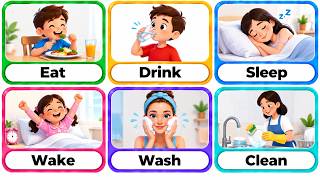 Learn 200+ English Action Verbs with Pictures (A1)