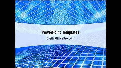 Abstract Blue Grid PowerPoint Template Backgrounds - DigitalOfficePro #06914