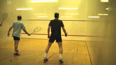 Squashcannon strait squash volley drop & counter Squash drop